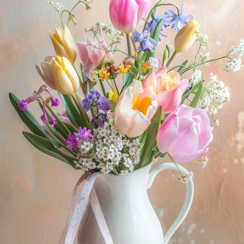 aesthetic cute wallpapers 4k lockscreen of flower bouquet