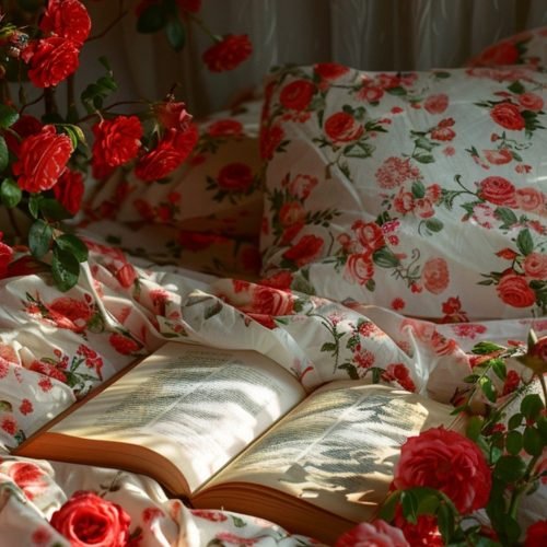 aesthetic cute wallpapers 4k lockscreen of roses and book