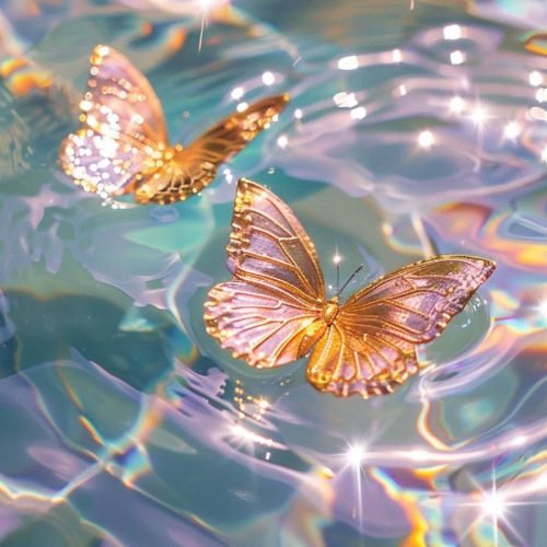 aesthetic cute wallpapers 4k lockscreen of floating butterflies